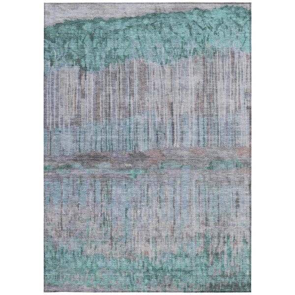 Abstract Washable Polyester Area Rug for Indoor Outdoor Patios Living Rooms and Foyers