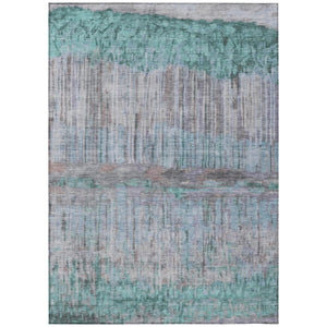 Abstract Washable Polyester Area Rug for Indoor Outdoor Patios Living Rooms and Foyers