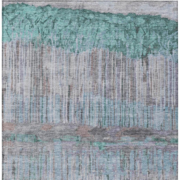 Abstract Washable Polyester Area Rug for Indoor Outdoor Patios Living Rooms and Foyers