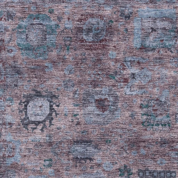 HomeRoots Abstract Washable Polyester Area Rug Low Pile for Indoor Outdoor Living Spaces and Patios 9' x 12' 724443