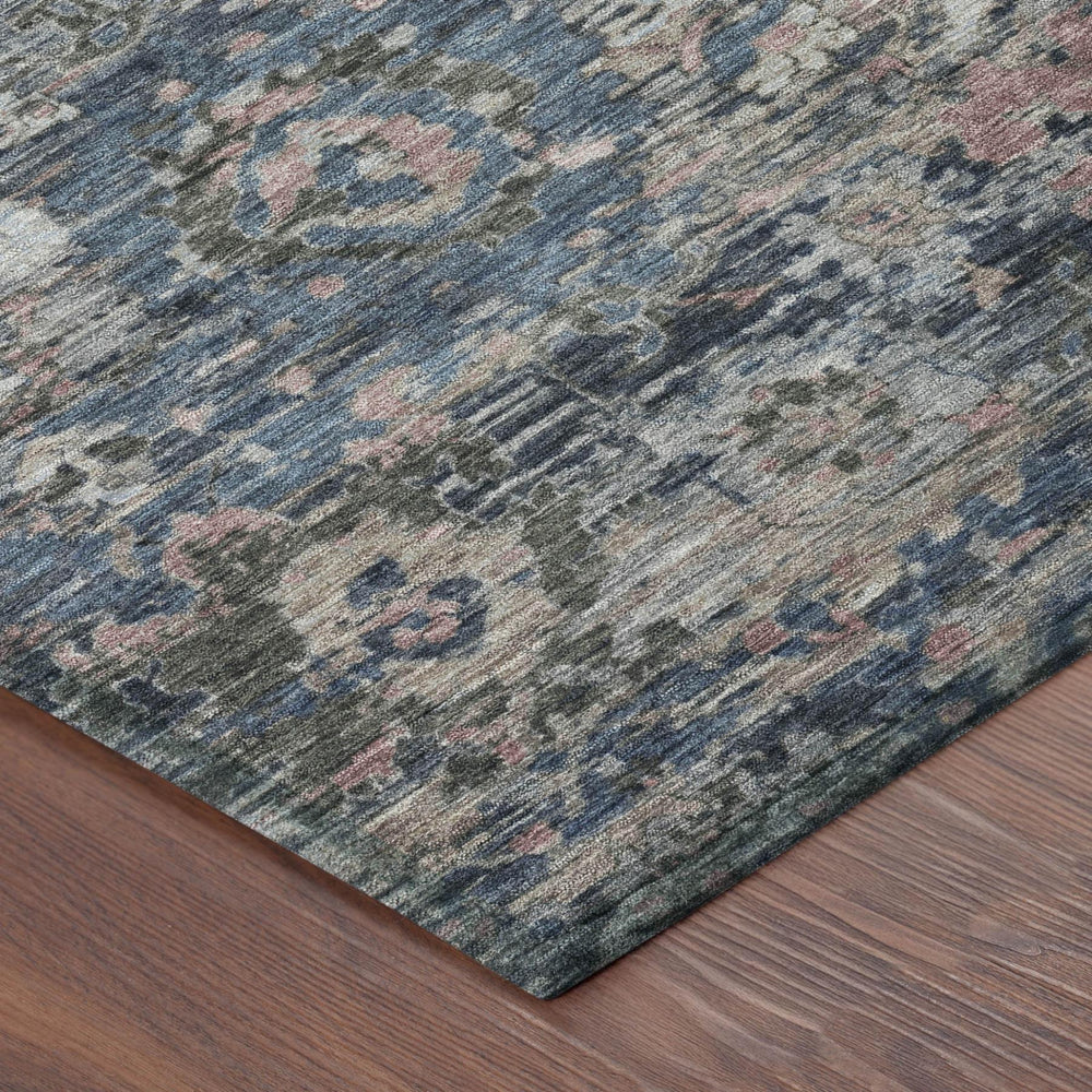 HomeRoots Floral Washable Polyester Area Rug for Indoor Outdoor Patios Living Rooms Cottage Style 10' x 14' 724496
