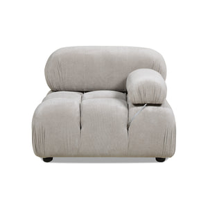 English Elm Jennifer Taylor Home - Marcel Luxurious 36" Bubble Modular Lounge Arm Chair with Bouclé Upholstery and Eucalyptus Frame Gray B2719P238258