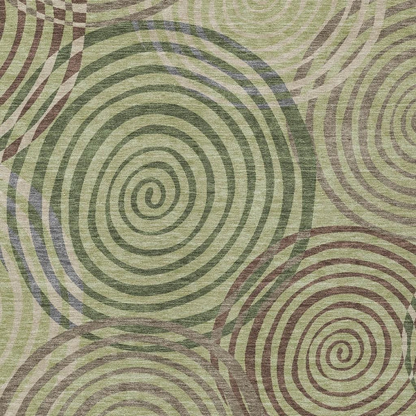 Geometric Polyester Area Rug Washable Indoor Outdoor with Felt Backing for Patio Living Room