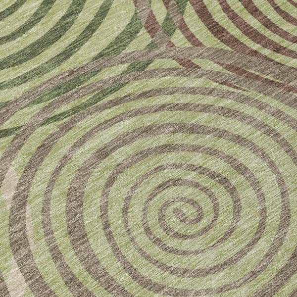 Geometric Polyester Area Rug Washable Indoor Outdoor with Felt Backing for Patio Living Room