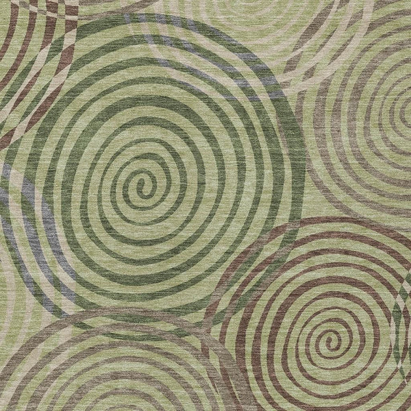 Geometric Polyester Area Rug Washable Indoor Outdoor with Felt Backing for Patio Living Room