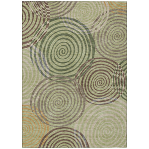Geometric Polyester Area Rug Washable Indoor Outdoor with Felt Backing for Patio Living Room