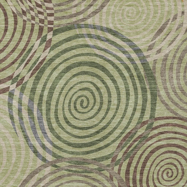 Geometric Polyester Area Rug Washable Indoor Outdoor with Felt Backing for Patio Living Room