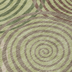 Geometric Polyester Area Rug Washable Indoor Outdoor with Felt Backing for Patio Living Room