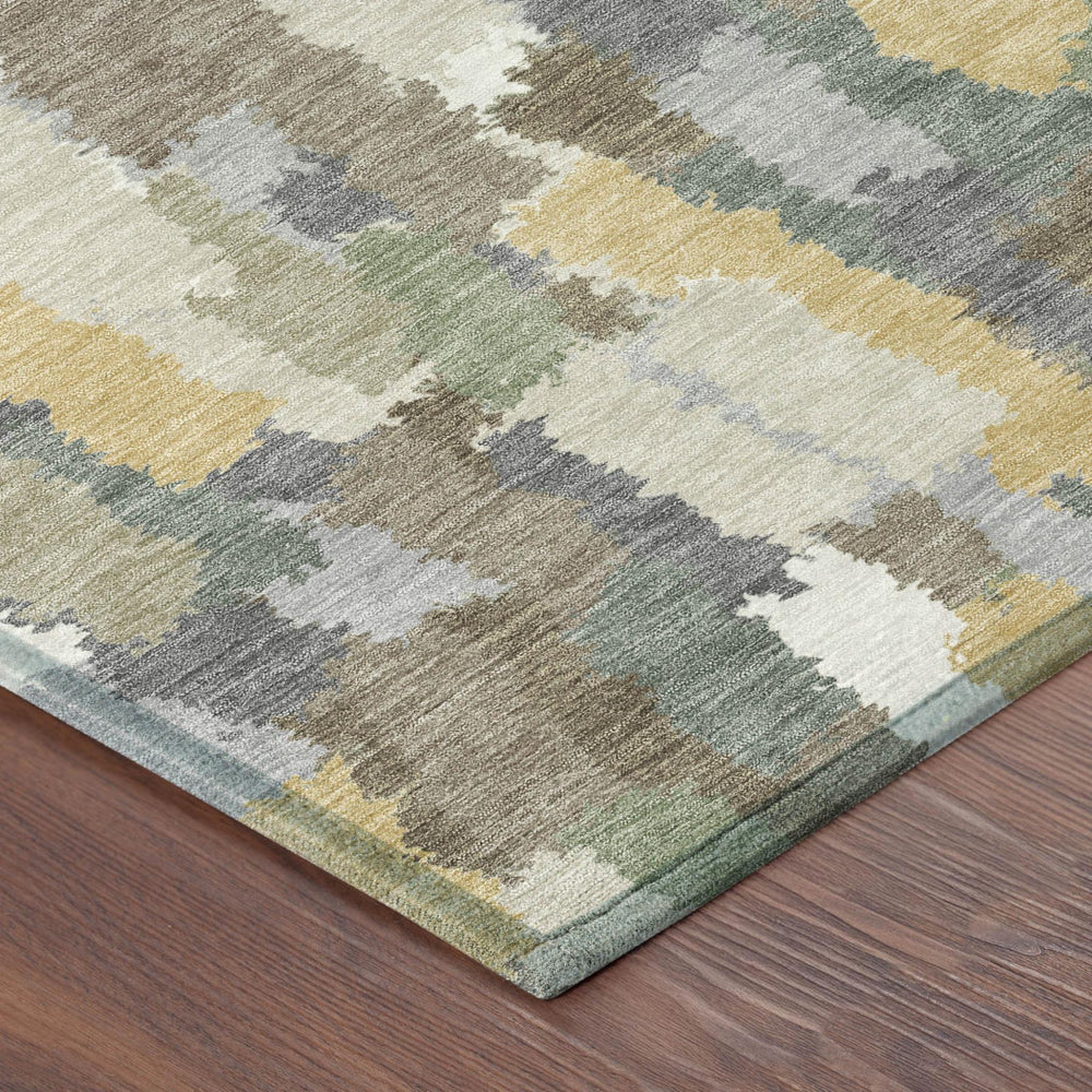 HomeRoots 8 X 10 Striped Ivory Beige Polyester Area Rug Machine Washable Indoor Outdoor 724758
