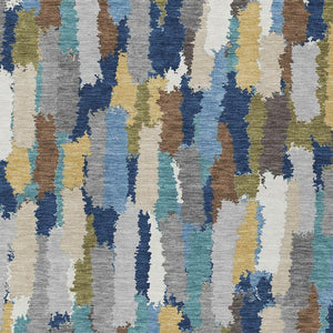 HomeRoots 5 X 8 Striped Polyester Area Rug Washable Coastal Style for Indoor Outdoor Use 724762