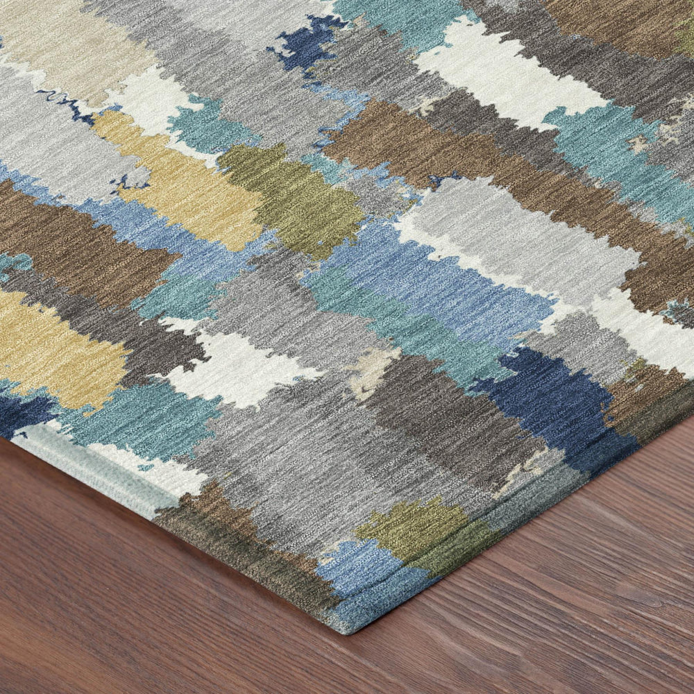 HomeRoots 10 X 14 Striped Washable Polyester Area Rug for Coastal Indoor Outdoor Spaces 724766