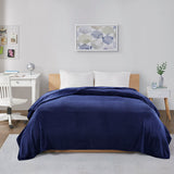 Intelligent Design Microlight Plush Casual Oversized Blanket ID51-832 Navy