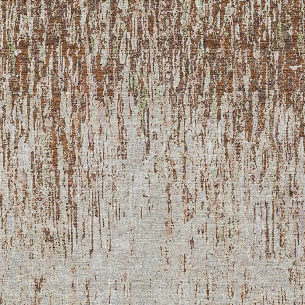 HomeRoots 9x12 Striped Polyester Area Rug Washable Indoor Outdoor Patio Entryway Decor 724843