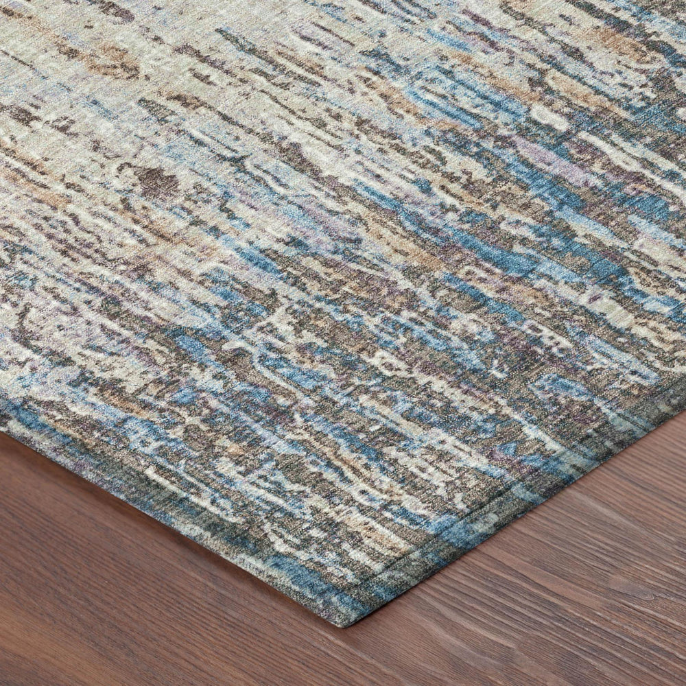 Striped Polyester Area Rug Washable Low Pile for Indoor Outdoor Patio and Living Room