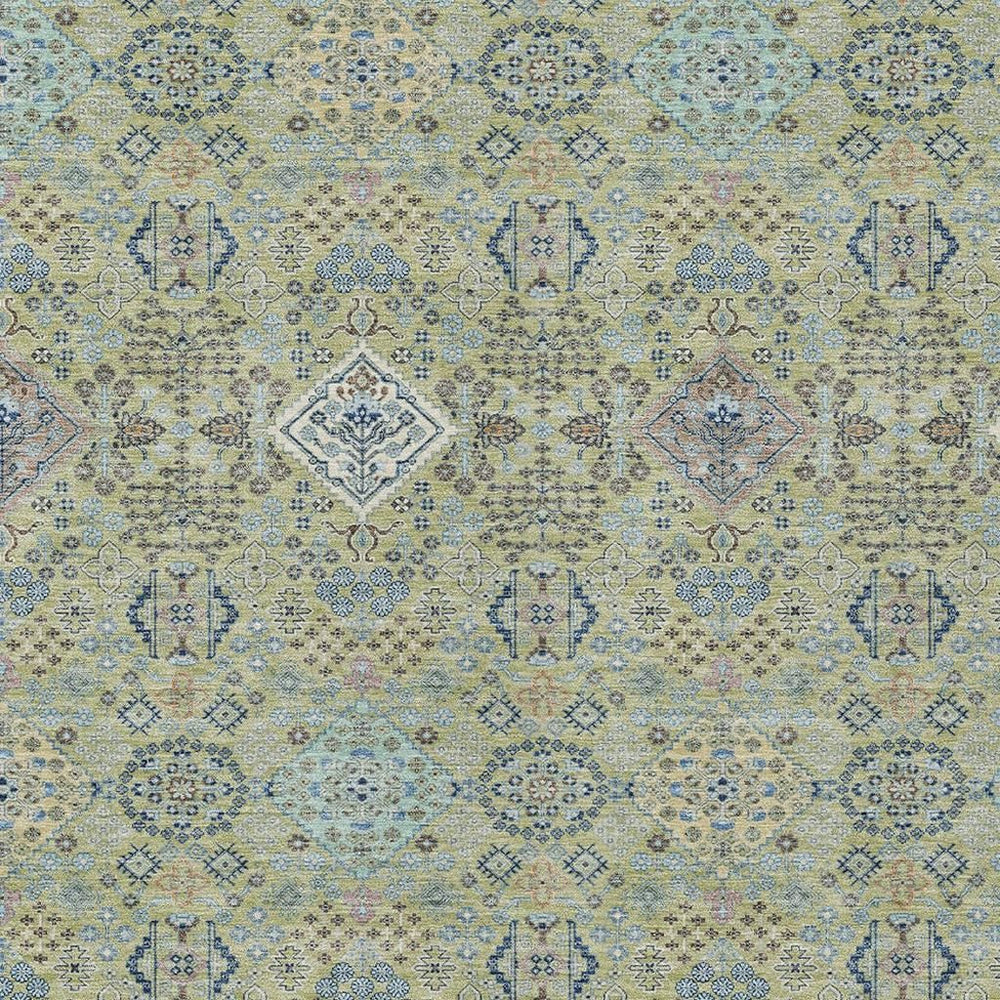 HomeRoots Oriental Polyester Area Rug Machine Washable for Indoor Outdoor Traditional Living Spaces 8' x 10' 724854