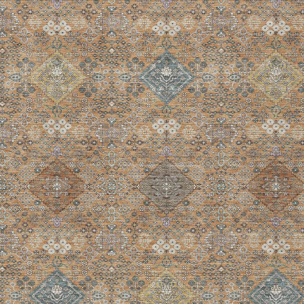HomeRoots Oriental Washable Polyester Area Rug Machine Woven for Indoor Outdoor Patio and Living Room Use 5' x 8' 724870