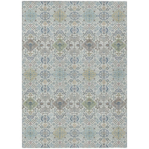 Washable Oriental Polyester Area Rug for Indoor Outdoor Patio and Living Room Spaces