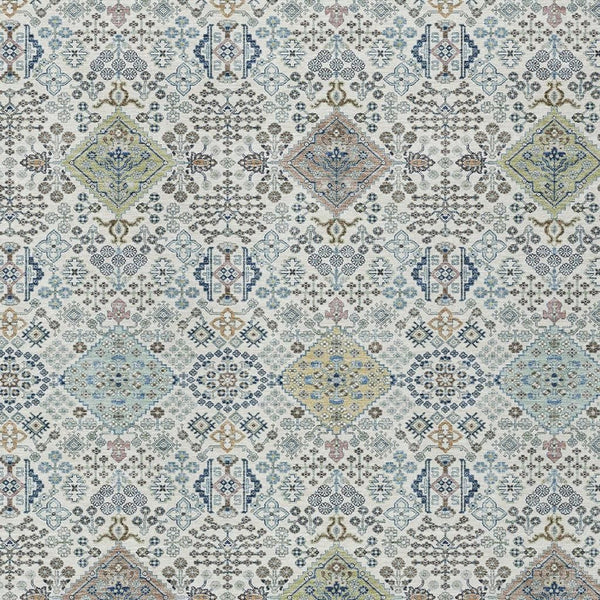 HomeRoots Washable Oriental Polyester Area Rug for Indoor Outdoor Patio and Living Room Spaces 5' x 8' 724882