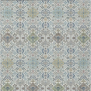 Washable Oriental Polyester Area Rug for Indoor Outdoor Patio and Living Room Spaces