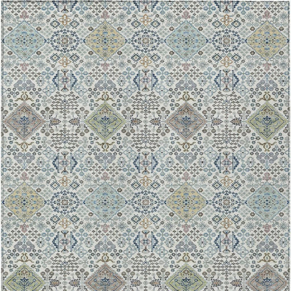 Washable Oriental Polyester Area Rug for Indoor Outdoor Patio and Living Room Spaces