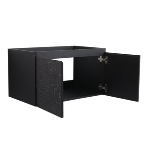 English Elm Bathroom Cabinet Door Panel Set For 30-Inch Vanity: Stylish Upgrade With Durable Melamine Finish W999P180101