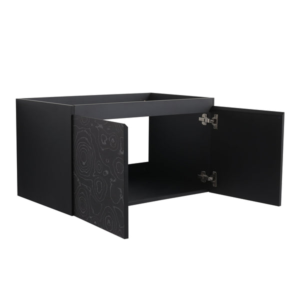 English Elm Bathroom Cabinet Door Panel Set For 30-Inch Vanity: Stylish Upgrade With Durable Melamine Finish W999P180101