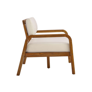 English Elm 2-pieces Outdoor Acacia Wood Loveseat and Coffee Table Set with Water-resistant Cushions N768P382499T