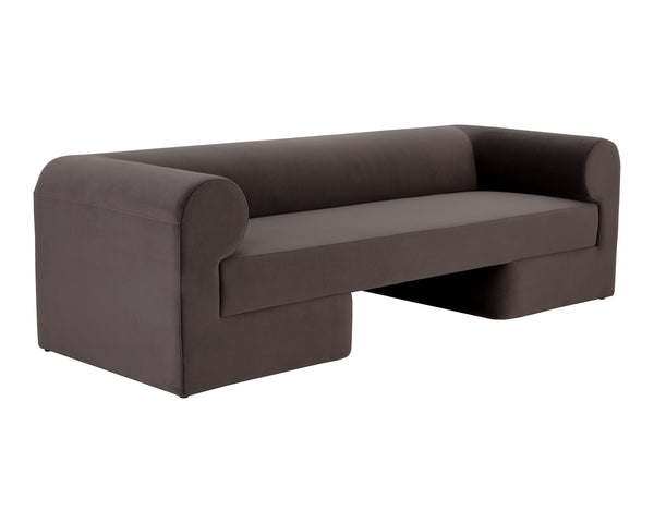 Sunpan Ionic Sofa - Contemporary Elegance with Rounded Comfort, Luxurious Upholstery for Any Space Meg Ash