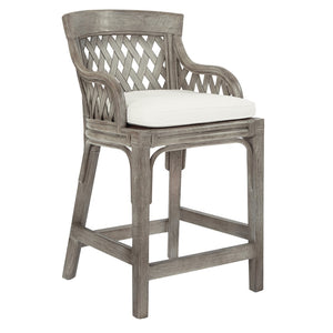 OSP Home Furnishings Plantation 24" Counter Stool Grey