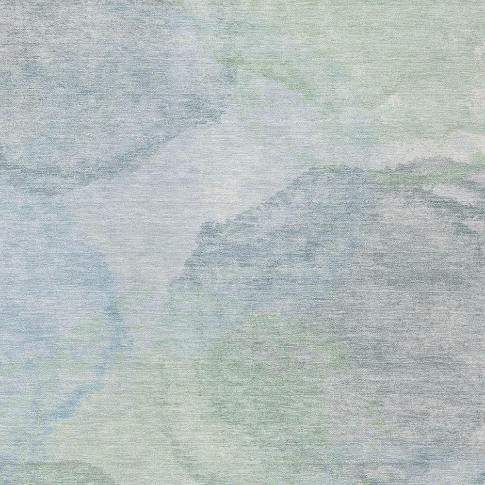 Abstract Polyester Area Rug Washable Indoor Outdoor Low Pile Coastal Patio Accent