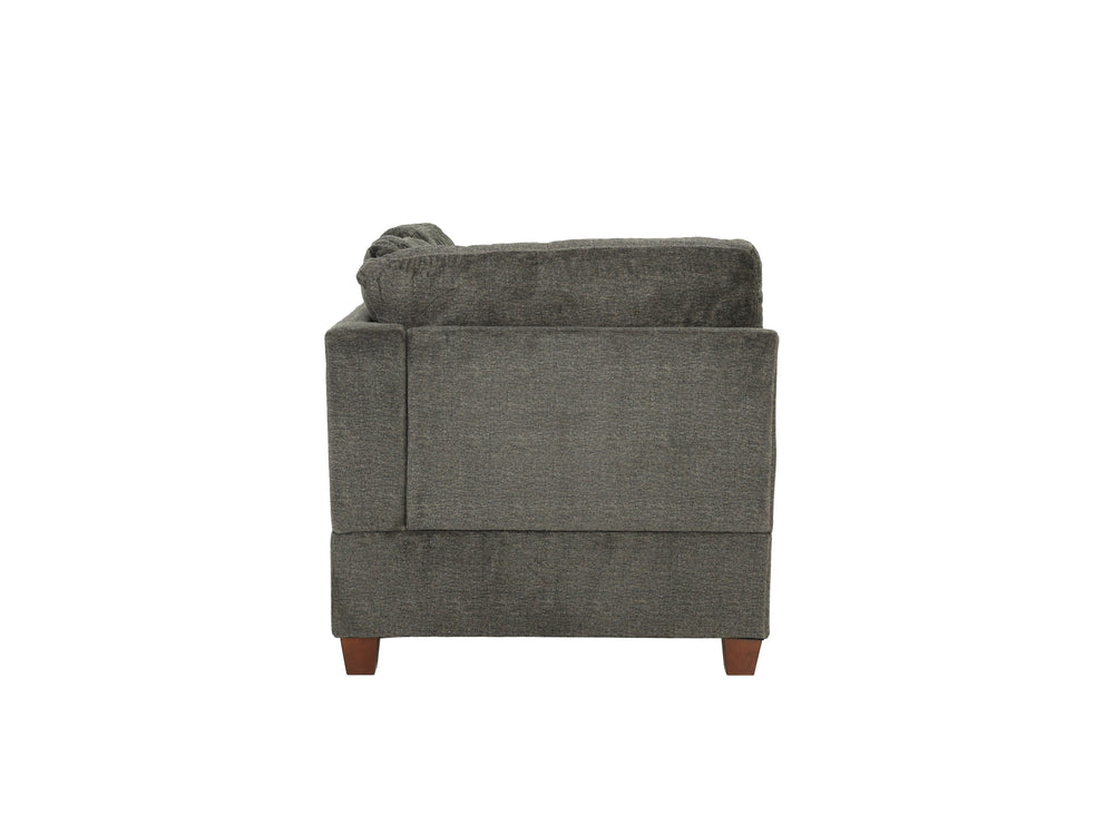 English Elm Modular 2-Piece Gray Chenille Set - Flexible Seating For Modern Living Rooms & Lounges, Durable Comfort B089S00001