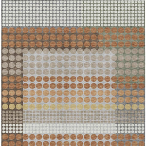 Geometric Polyester Area Rug Washable Stain Resistant Bold Modern Indoor Outdoor Patio Decor