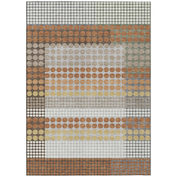 Geometric Polyester Area Rug Washable Stain Resistant Bold Modern Indoor Outdoor Patio Decor