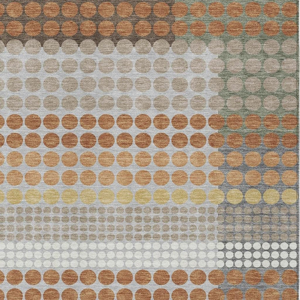 Geometric Polyester Area Rug Washable Stain Resistant Bold Modern Indoor Outdoor Patio Decor