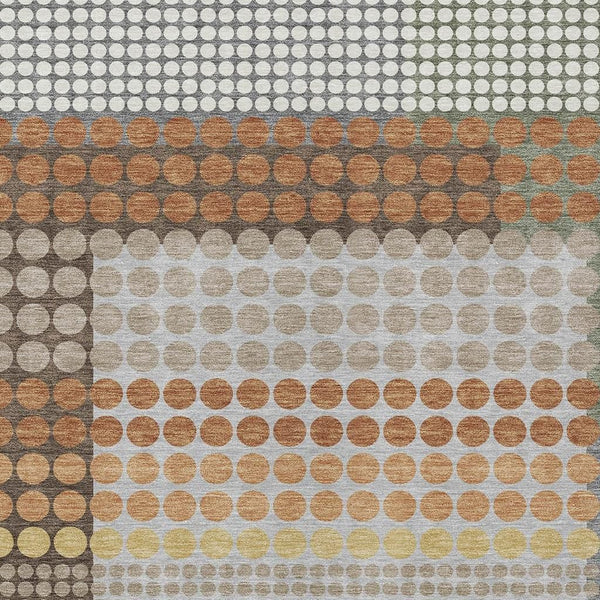 Geometric Polyester Area Rug Washable Stain Resistant Bold Modern Indoor Outdoor Patio Decor