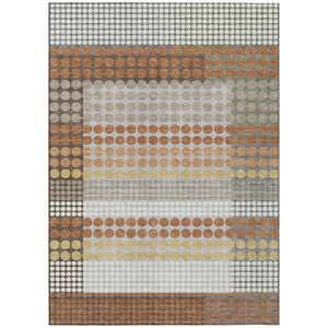Geometric Polyester Area Rug Washable Stain Resistant Bold Modern Indoor Outdoor Patio Decor