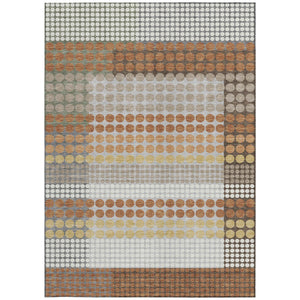 Geometric Polyester Area Rug Washable Stain Resistant Bold Modern Indoor Outdoor Patio Decor