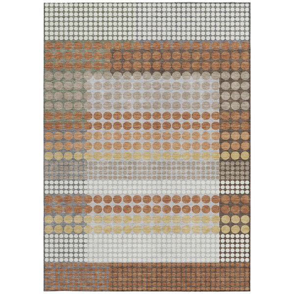 Geometric Polyester Area Rug Washable Stain Resistant Bold Modern Indoor Outdoor Patio Decor