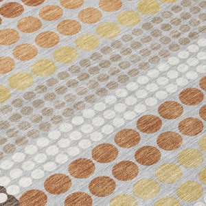 Geometric Polyester Area Rug Washable Stain Resistant Bold Modern Indoor Outdoor Patio Decor