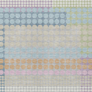 Geometric Polyester Area Rug Washable Stain Resistant for Indoor Outdoor Patio Spaces