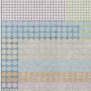 HomeRoots Geometric Polyester Area Rug Washable Stain Resistant for Indoor Outdoor Patio Spaces 8' x 10' 725086