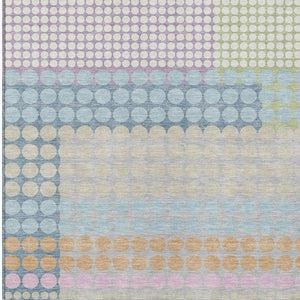 Geometric Polyester Area Rug Washable Stain Resistant for Indoor Outdoor Patio Spaces