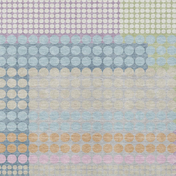 Geometric Polyester Area Rug Washable Stain Resistant for Indoor Outdoor Patio Spaces