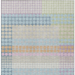 Geometric Polyester Area Rug Washable Stain Resistant for Indoor Outdoor Patio Spaces
