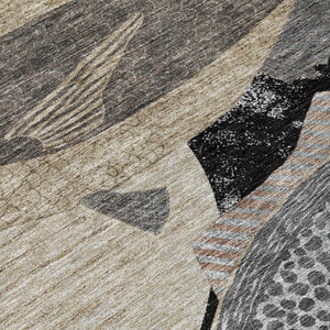 Tropical Fish Polyester Indoor Outdoor Washable Rug Coastal Accent for Patio or Living Room