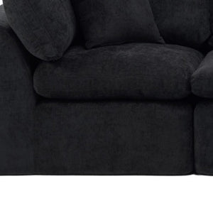 138 Inch Chenille Sectional Sofa with Ottoman Toss Pillows Included Living Room