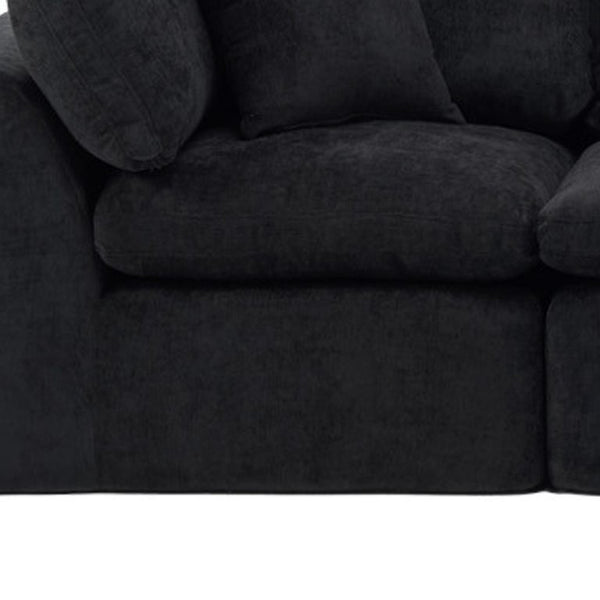 138 Inch Chenille Sectional Sofa with Ottoman Toss Pillows Included Living Room