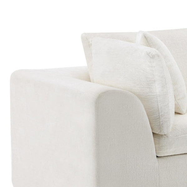 138 Inch Chenille Modular Sectional Sofa with Accent Throw Pillows for Living Room Comfort