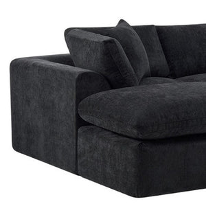 138 Inch Chenille Modular Sectional with Chaise Ottoman and Accent Pillows