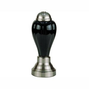 English Elm 27" Tall Ceramic Table Lamp - Elegant Urn Design With Silver And Black Finish, Linen Shade Glow B072116113
